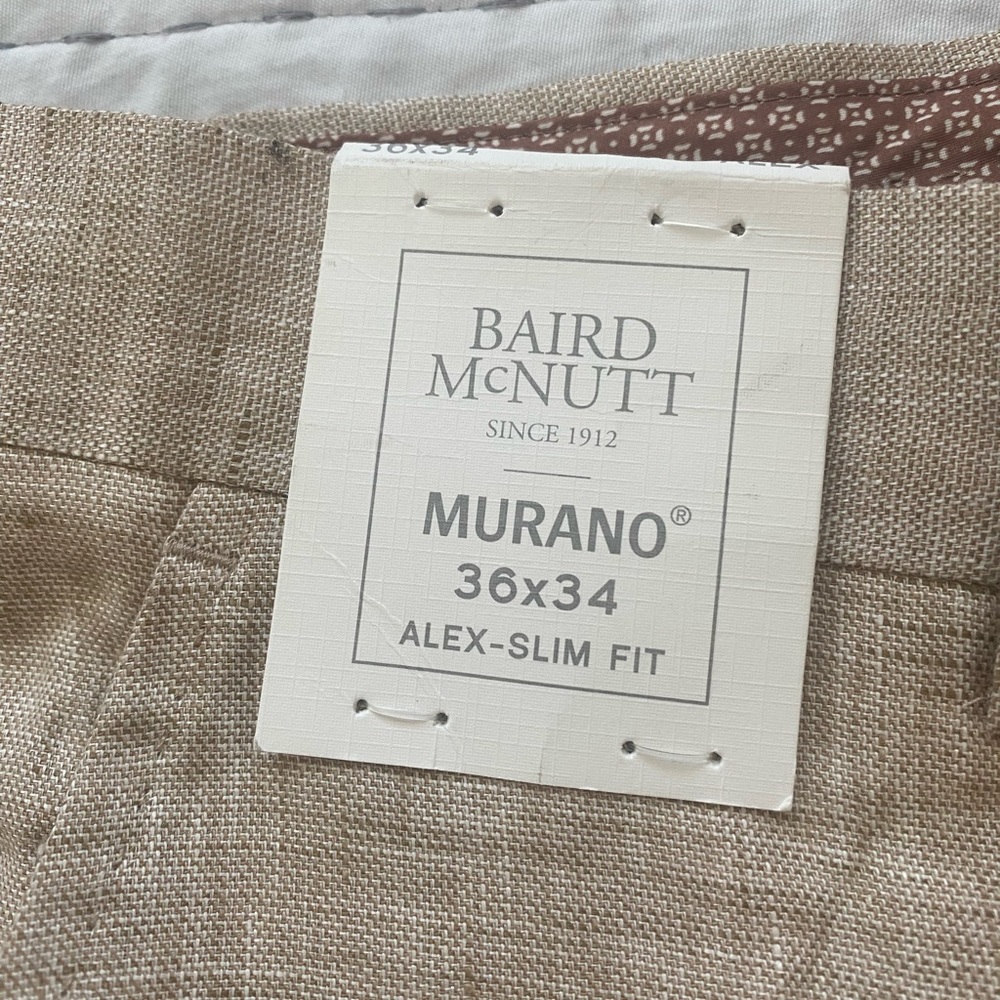 Baird McNutt Murano Beige Linen Pants - Picture 2 of 9